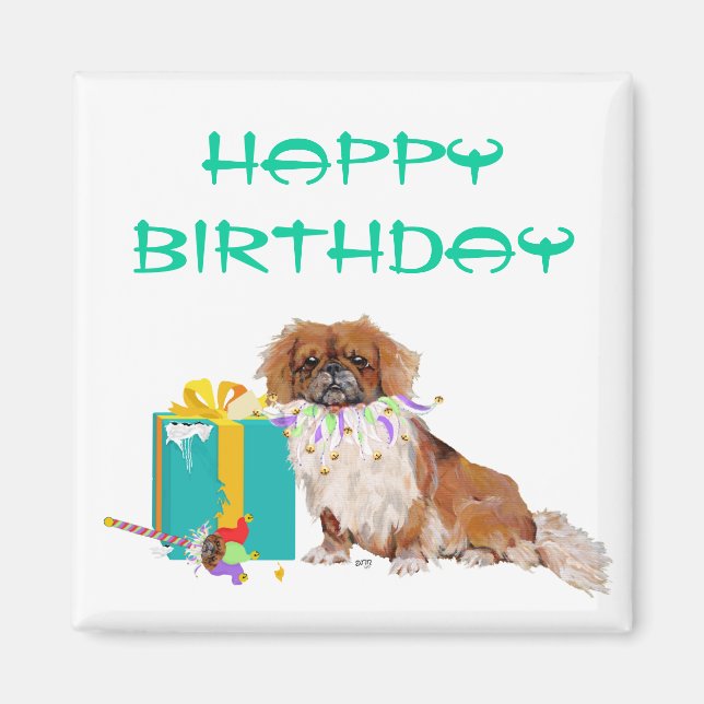 Pekingese in a Party Mood Magnet (Front)