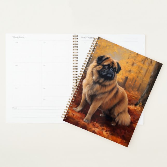 Pekingese in Autumn Leaves Fall Inspire Planner (Display)