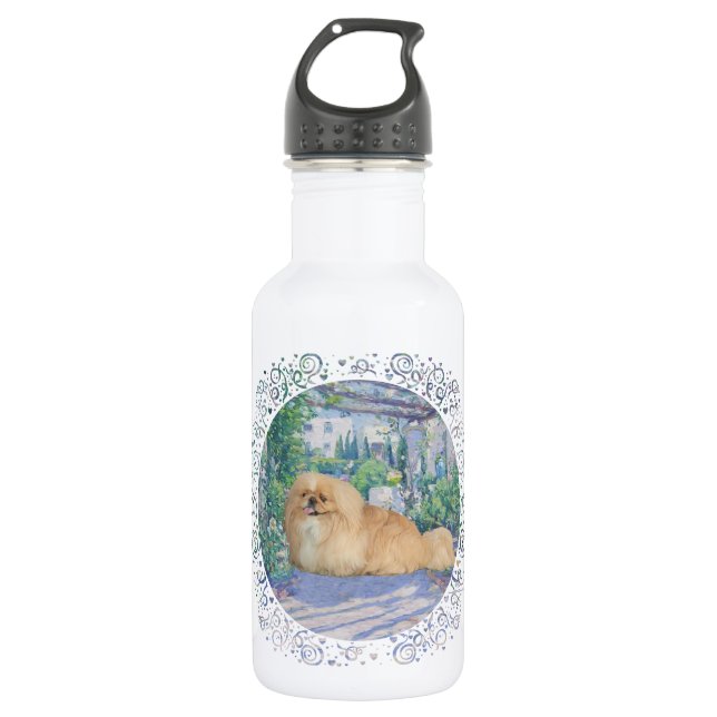 Pekingese in Lavender 532 Ml Water Bottle (Front)