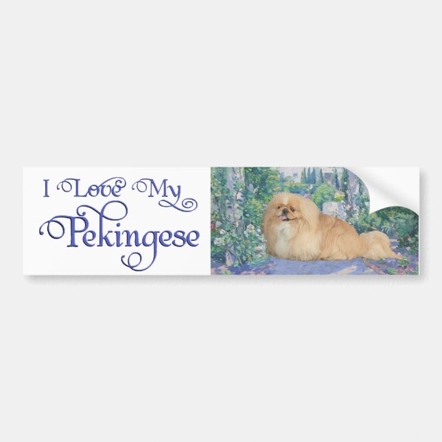 Pekingese in Lavender Bumper Sticker (Front)