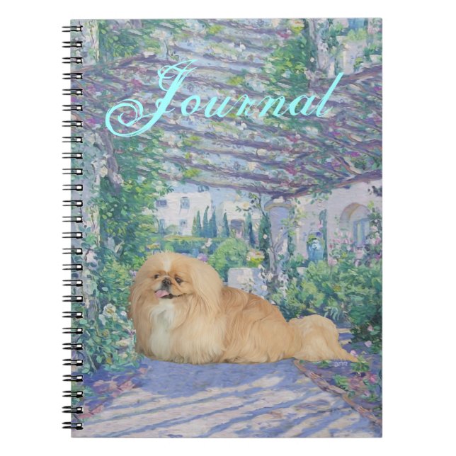 Pekingese in Lavender Notebook (Front)