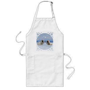 Pekingese in Winter Long Apron