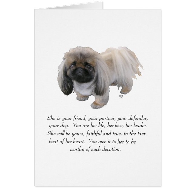 Pekingese Keepsake - FEMALE (Front)