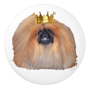 Pekingese King Ceramic Knob