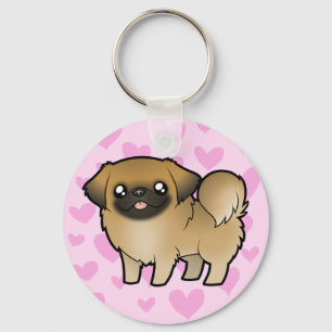 Pekingese Love (puppy cut) Key Ring