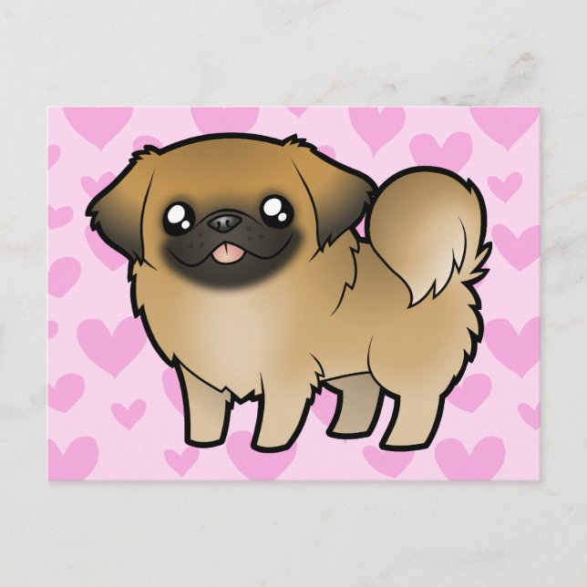 Pekingese Love (puppy cut) Postcard (Front)
