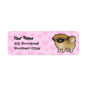 Pekingese Love (puppy cut) Return Address Label