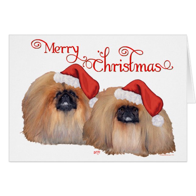 Pekingese Merry Christmas (Front Horizontal)