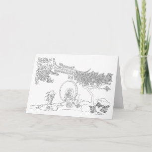 Pekingese Moon Gate Card