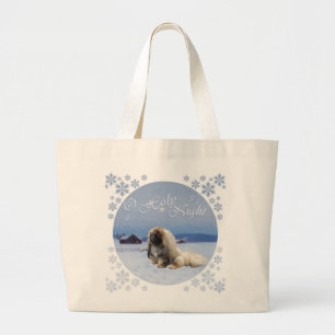 Pekingese O Holy Night Large Tote Bag