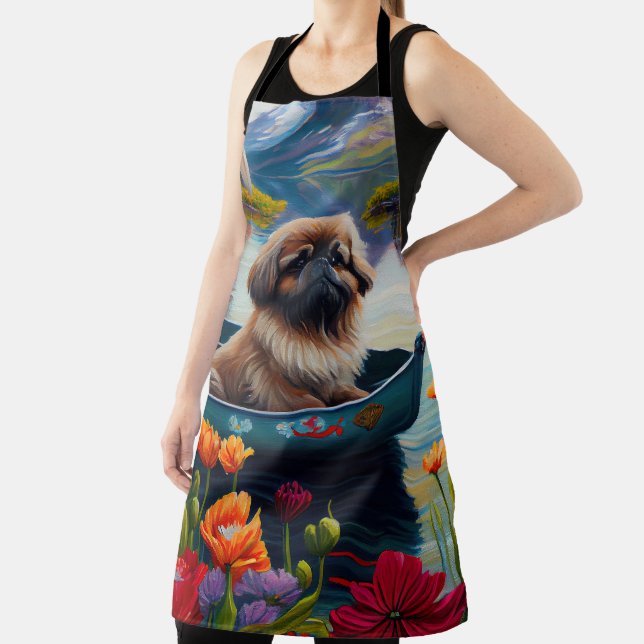Pekingese on a Paddle: A Scenic Adventure Apron (Insitu)