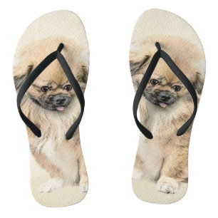 Pekingese Painting - Cute Original Dog Art Thongs