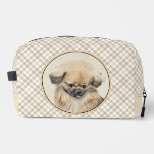 Pekingese Painting Fawn Cute Original Pet Dog Art Dopp Kit