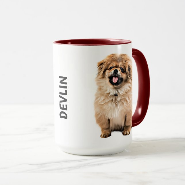 Pekingese Personalised  Mug (Front Right)