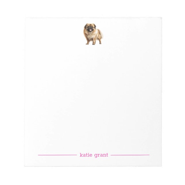 Pekingese Personalised Notepad (Front)