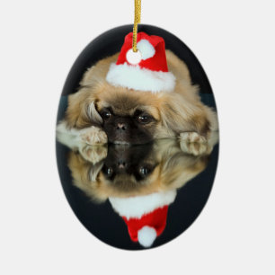 Pekingese Photo Christmas Ornament