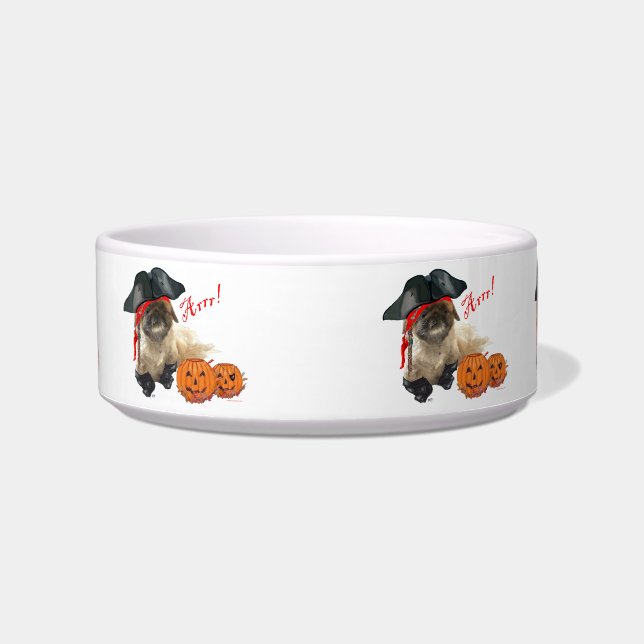 Pekingese Pirate Bowl (Front)