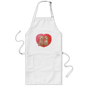 Pekingese / Poodle Mix Valentine's Day Long Apron
