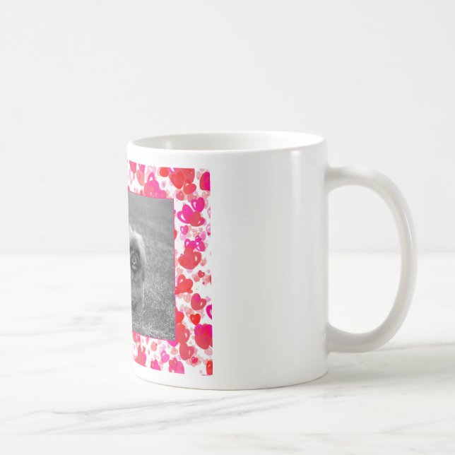 Pekingese Puppies wishing Happy Valentine's Day Coffee Mug (Right)