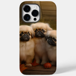 Pekingese Puppy Autumn Delight Pumpkin  Case-Mate iPhone 14 Pro Max Case