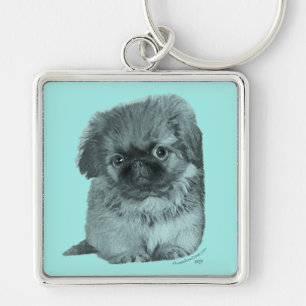 Pekingese Puppy Key Ring