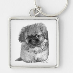 Pekingese Puppy Key Ring