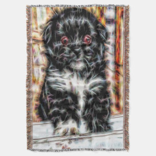 Pekingese Puppy Throw Blanket