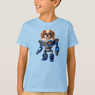 Pekingese Robot Kid's T-shirt