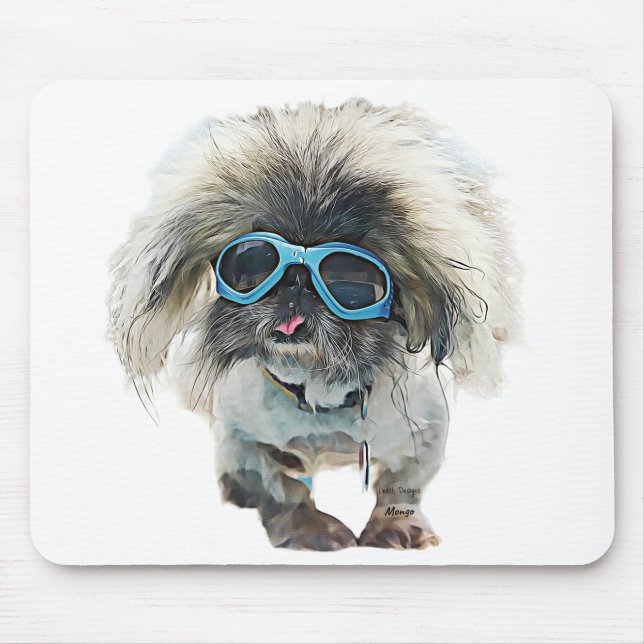 Pekingese Rockstar Mongo Mouse Pad (Front)
