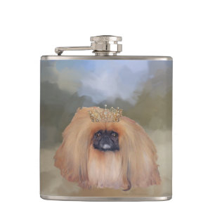 Pekingese Royal Hip Flask