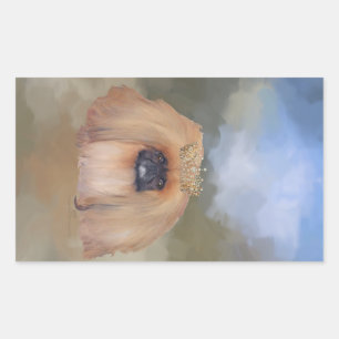 Pekingese Royal Rectangular Sticker
