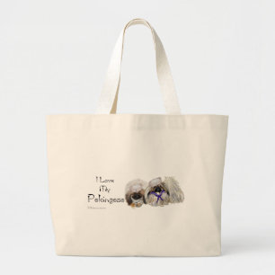 Pekingese Sailors Large Tote Bag