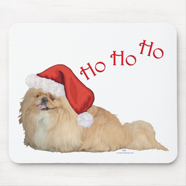 Pekingese Santa Claus Mouse Pad (Front)