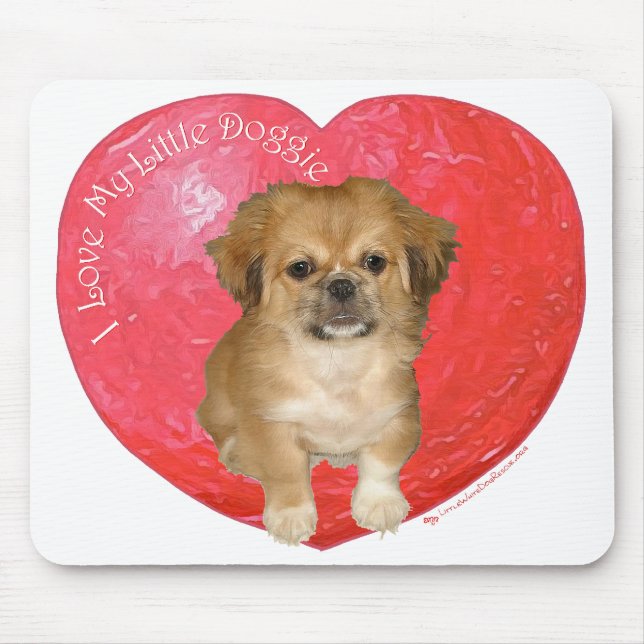 Pekingese / Shih Tzu Valentine's Day Mouse Pad (Front)