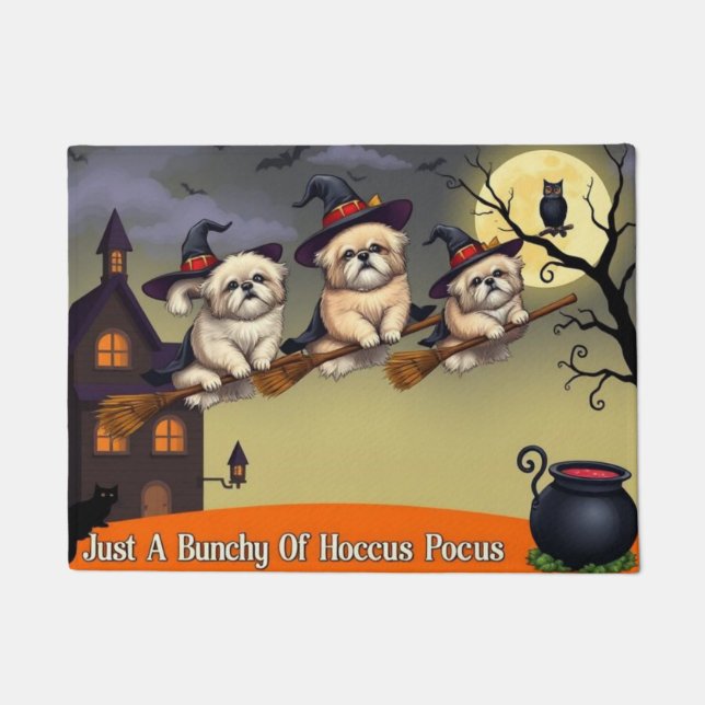 Pekingese Sisters Just A Bunch Of Hocus Pocus Doormat (Front)