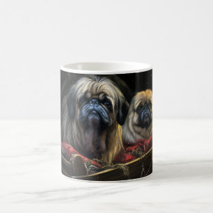 Pekingese Snowy Sleigh Christmas Decor  Coffee Mug