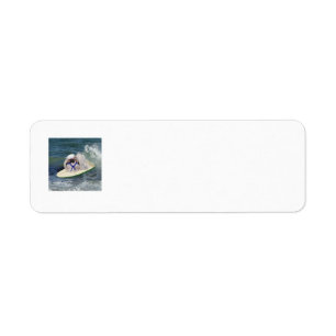 Pekingese Surfer Return Address Labels