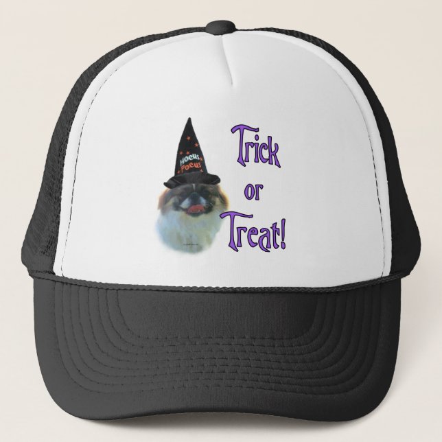 Pekingese Trick Trucker Hat (Front)