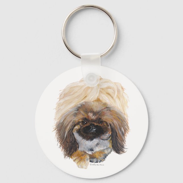 Pekingese Tuffy Key Ring (Front)