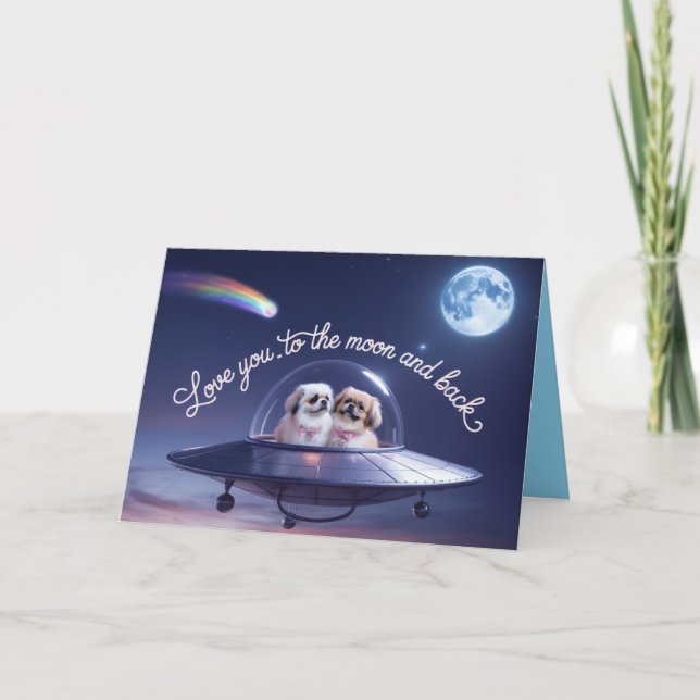 Pekingese Valentine Card (Front)
