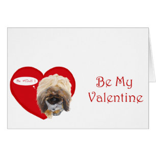 Pekingese Valentine Greeting Card