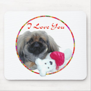 Pekingese Valentine Mouse Pad