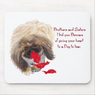 Pekingese Valentine Mouse Pad
