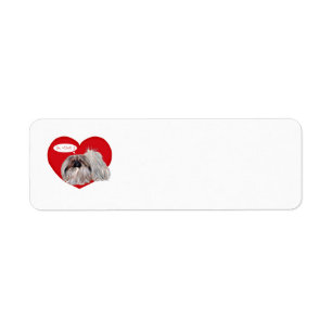 Pekingese Valentine  Return Address Labels