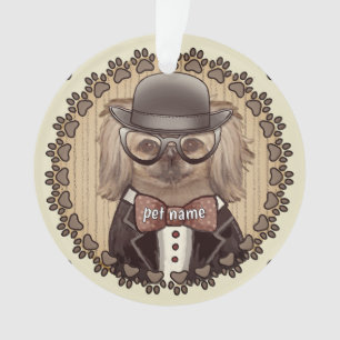 Pekingese wearing glasses Ornament
