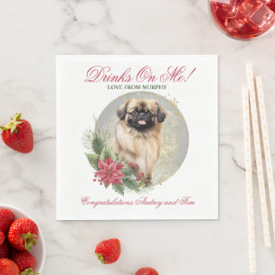 Pekingese Wedding Napkins With Dogs Photo