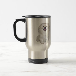 Pekingese (White #2) Travel Mug