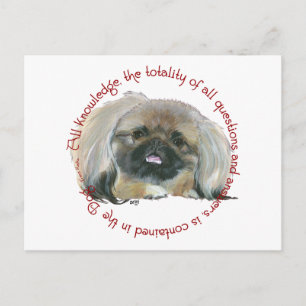 Pekingese Wisdom - All Knowledge in the Dog Postcard