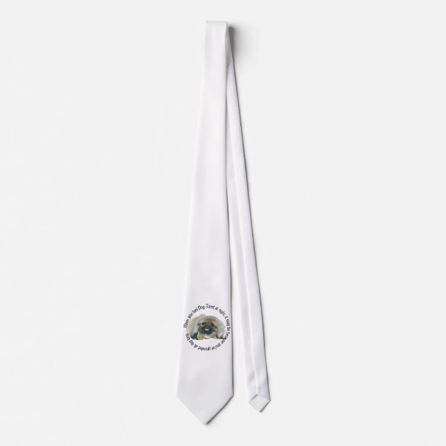 Pekingese Wisdom - Dog Tired? Tie (Front)