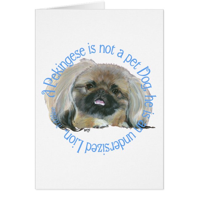 Pekingese Wisdom - Undersized Lion ! (Front)